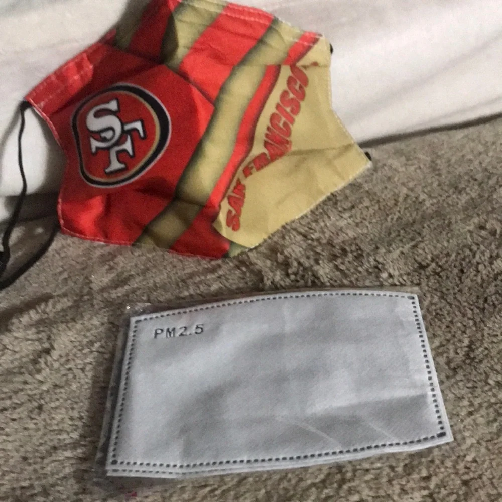 6/$20 New SF 49ers face mask with filters